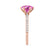 LILLIE LUXE - Round Pink Sapphire Solitaire Engagement Ring 18k Rose Gold