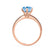 LILLIE LUXE - Round Aqua Spinel Solitaire Engagement Ring 18k Rose Gold