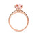 LILLIE LUXE - Round Champagne True Sapphire Solitaire Engagement Ring 18k Rose Gold