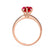 LILLIE LUXE - Round Ruby Solitaire Engagement Ring 18k Rose Gold