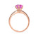 LILLIE LUXE - Round Pink Sapphire Solitaire Engagement Ring 18k Rose Gold
