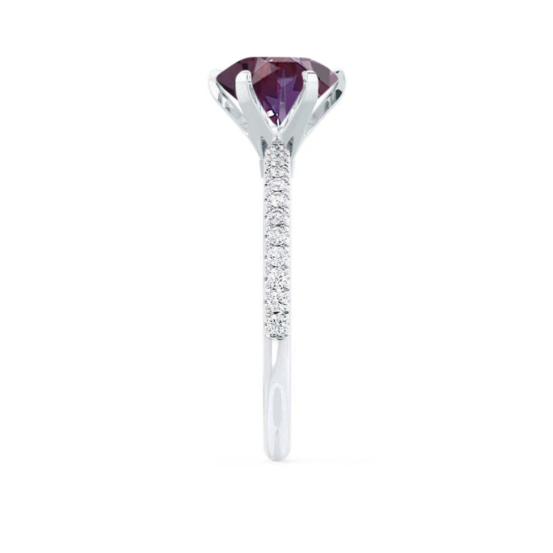 LILLIE LUXE - Chatham® Round Alexandrite Solitaire Engagement Ring 950 Platinum