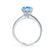 LILLIE LUXE - Round Aqua Spinel Solitaire Engagement Ring 950 Platinum