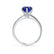 LILLIE LUXE - Round Blue Sapphire Solitaire Engagement Ring 950 Platinum