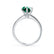 LILLIE LUXE - Round Emerald Solitaire Engagement Ring 950 Platinum