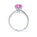 LILLIE LUXE - Round Pink Sapphire Solitaire Engagement Ring 950 Platinum