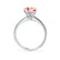LILLIE LUXE - Round Champagne True Sapphire Solitaire Engagement Ring 18k White Gold