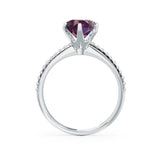 LILLIE LUXE - Chatham® Round Alexandrite Solitaire Engagement Ring 950 Platinum