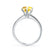 LILLIE LUXE - Round Yellow Sapphire Solitaire Engagement Ring 950 Platinum
