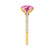 LILLIE LUXE - Round Pink Sapphire Solitaire Engagement Ring 18k Yellow Gold