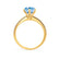 LILLIE LUXE - Round Aqua Spinel Solitaire Engagement Ring 18k Yellow Gold