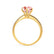 LILLIE LUXE - Round Champagne True Sapphire Solitaire Engagement Ring 18k Yellow Gold