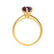 LILLIE LUXE - Round Alexandrite Solitaire Engagement Ring 18k Yellow Gold