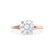 DAHLIA - Round Natural Diamond Solitaire 18k Rose Gold Split Shank Solitaire Ring