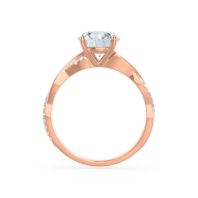 Eden - Oval Lab Diamond 18k Rose Gold Vine Solitaire Engagement Ring Lily Arkwright
