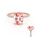 LIVELY - Elongated Cushion Champagne Sapphire 18k Rose Gold Petite Hidden Halo Pavé Shoulder Set Ring