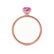 LIVELY - Elongated Cushion Pink Sapphire 18k Rose Gold Petite Hidden Halo Pavé Shoulder Set Ring