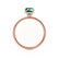 LIVELY - Elongated Cushion Emerald 18k Rose Gold Petite Hidden Halo Pavé Shoulder Set Ring