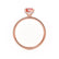 LIVELY - Elongated Cushion Champagne Sapphire 18k Rose Gold Petite Hidden Halo Pavé Shoulder Set Ring