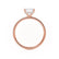 LIVELY - Emerald Natural Diamond 18k Rose Gold Hidden Halo Micro Pavé Shoulder Set Engagement Ring Lily Arkwright