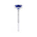 LIVELY - Elongated Cushion Blue Sapphire 18k White Gold Petite Hidden Halo Pavé Shoulder Set Ring