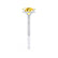 LIVELY - Elongated Cushion Yellow Sapphire 18k White Gold Petite Hidden Halo Pavé Shoulder Set Ring