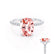 LIVELY - Elongated Cushion Champagne Sapphire 18k White Gold Petite Hidden Halo Pavé Shoulder Set Ring