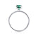 LIVELY - Elongated Cushion Emerald 18k White Gold Petite Hidden Halo Pavé Shoulder Set Ring