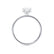 LIVELY - Elongated Cushion Lab Diamond 18k White Gold Petite Hidden Halo Pavé Shoulder Set