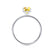 LIVELY - Elongated Cushion Yellow Sapphire 18k White Gold Petite Hidden Halo Pavé Shoulder Set Ring