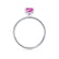 LIVELY - Elongated Cushion Pink Sapphire 950 Platinum Petite Hidden Halo Pavé Shoulder Set Ring
