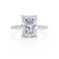 LIVELY - Radiant Natural Diamond 18k White Gold Mico Pavé Hidden Halo Engagement Ring Lily Arkwright