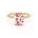 LIVELY - Elongated Cushion Champagne Sapphire 18k Yellow Gold Petite Hidden Halo Pavé Shoulder Set Ring