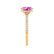 LIVELY - Elongated Cushion Pink Sapphire 18k Yellow Gold Petite Hidden Halo Pavé Shoulder Set Ring