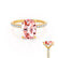 LIVELY - Elongated Cushion Champagne Sapphire 18k Yellow Gold Petite Hidden Halo Pavé Shoulder Set Ring