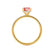LIVELY - Elongated Cushion Champagne Sapphire 18k Yellow Gold Petite Hidden Halo Pavé Shoulder Set Ring