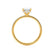 LIVELY - Oval natural Diamond 18k Yellow Gold Petite Hidden Halo Pavé Shoulder Set Engagement Ring Lily Arkwright