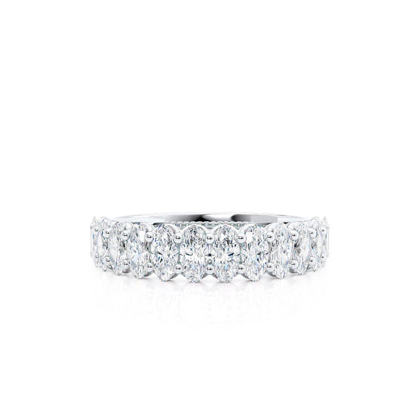 AURELIA - Oval 18k White Gold Pavé Eternity Band