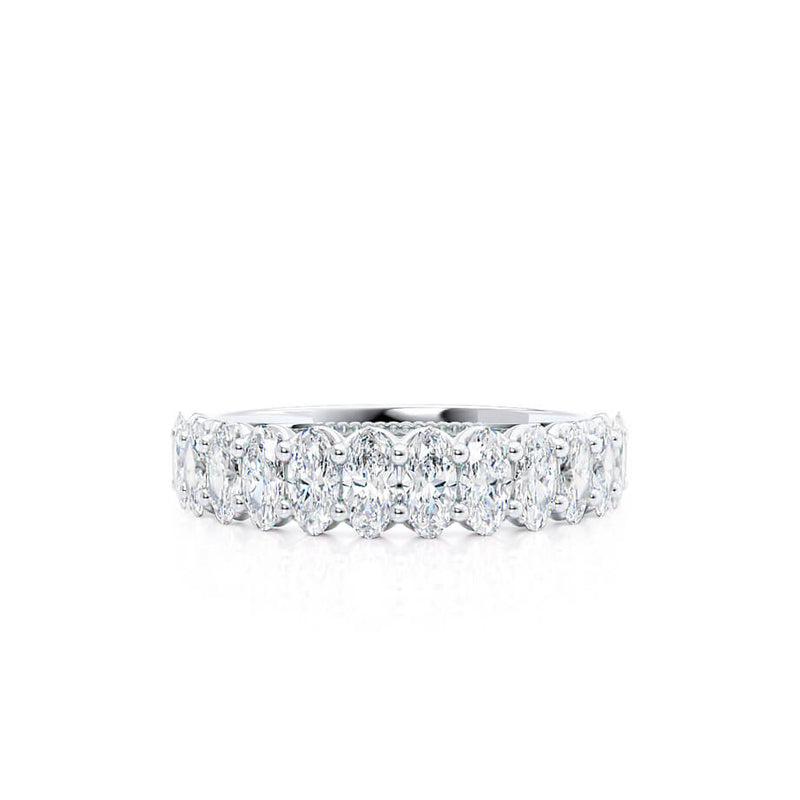 AURELIA - Oval 18k White Gold Pavé Eternity Band
