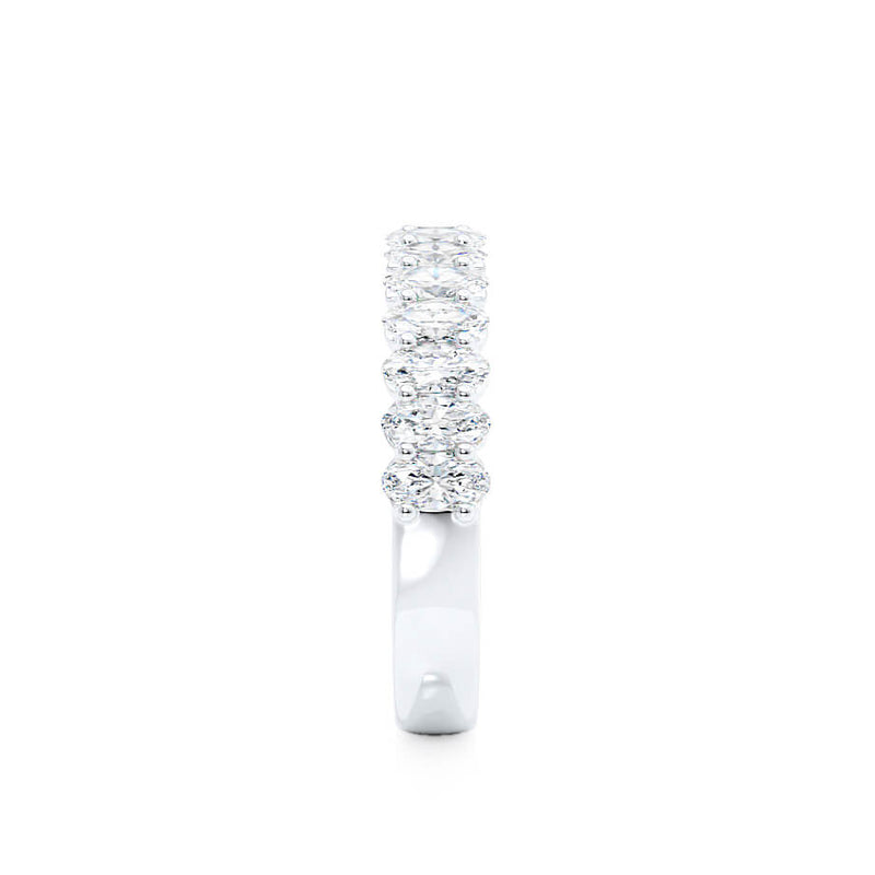AURELIA - Oval 18k White Gold Pavé Eternity Band
