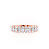 AURELIA - Oval 18k Rose Gold Pavé Eternity Band