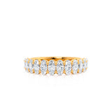 AURELIA - Oval 18k Yellow Gold Pavé Eternity Band
