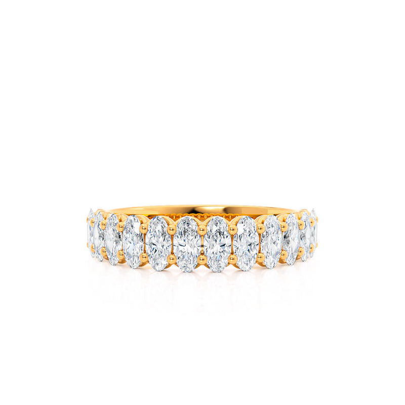 AURELIA - Oval 18k Yellow Gold Pavé Eternity Band