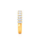 AURELIA - Oval 18k Yellow Gold Pavé Eternity Band