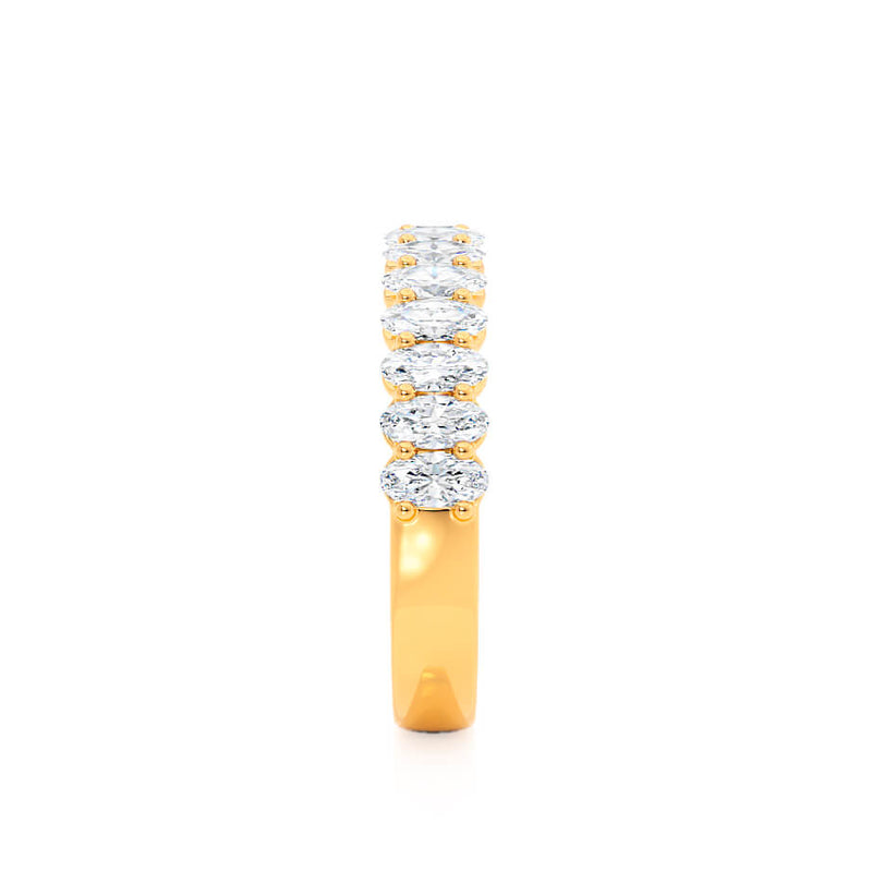 AURELIA - Oval 18k Yellow Gold Pavé Eternity Band