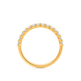 AURELIA - Oval 18k Yellow Gold Pavé Eternity Band