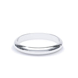 - D Shape Profile Plain Wedding Ring 9k White Gold Wedding Bands Lily Arkwright