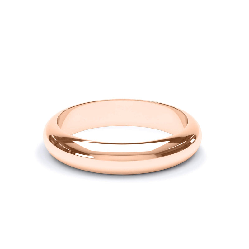 - D Shape Wedding Ring 18k Rose Gold Wedding Bands Lily Arkwright