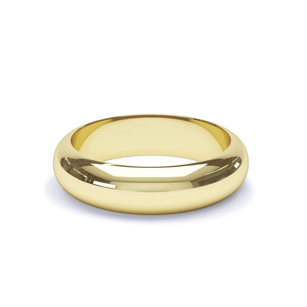 - D Shape Profile Wedding Ring 9k Yellow Gold Wedding Bands Lily Arkwright