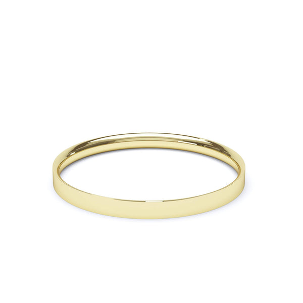 - Flat Court Profile Plain Wedding Ring 9k Yellow Gold Wedding Bands Lily Arkwright